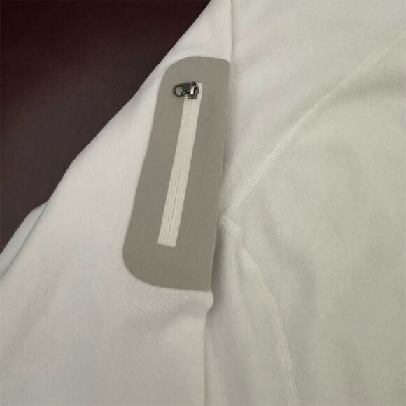 EDDIE BAUER Women’s First Ascent Polartec Jacket 1/4 Zip White Pullover Size Med - Picture 5 of 11